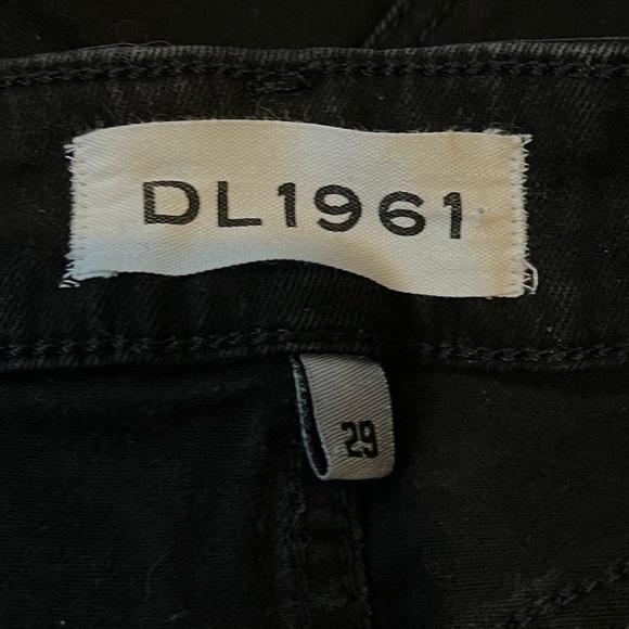Dl1961 Emma Power Leggings Skinny Distressed Jeans Black Size 29 - Picture 4 of 9